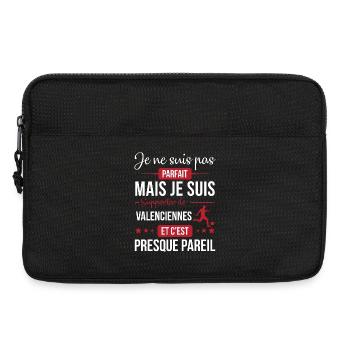 Je Ne Suis Pas Parfait Mais Je Suis Supporter D... - Sacoche pour ordinateur portable 13 pouces - noir - Devant
