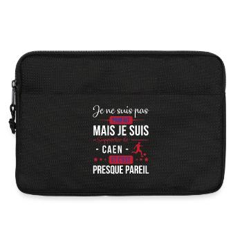 Je Ne Suis Pas Parfait Mais Je Suis Supporter D... - Sacoche pour ordinateur portable 13 pouces - noir - Devant