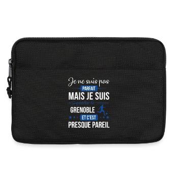 Je Ne Suis Pas Parfait Mais Je Suis Supporter D... - Sacoche pour ordinateur portable 13 pouces - noir - Devant