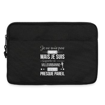 Je Ne Suis Pas Parfait Mais Je Suis Supporter D... - Sacoche pour ordinateur portable 13 pouces - noir - Devant