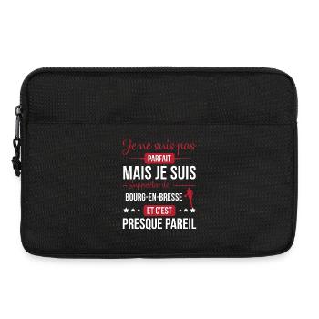 Je Ne Suis Pas Parfait Mais Je Suis Supporter D... - Sacoche pour ordinateur portable 13 pouces - noir - Devant