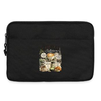 Culture Café Paris Illustration - Sacoche pour ordinateur portable 13 pouces - noir - Devant