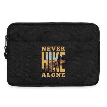 Mountains - Never Hike Alone - Laptop bag 13" - black - Front