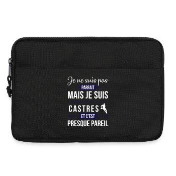 Je Ne Suis Pas Parfait Mais Je Suis Supporter D... - Sacoche pour ordinateur portable 13 pouces - noir - Devant