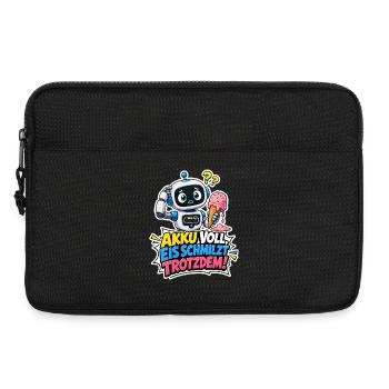 Akku Voll Eis Schmilzt Tolles Roboter Geschenk - Laptoptasche 13" - Schwarz - Vorne
