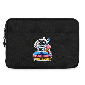 Akku Voll Eis Schmilzt Trotzdem Roboter Geschenk - Laptoptasche 13" - Schwarz - Vorne