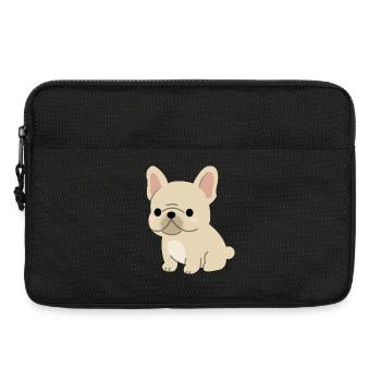 Charming French Bulldog Illustration - Laptop bag 13" - black - Front