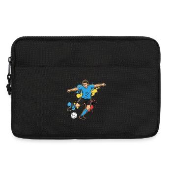 Kicker in a splash of color soccer player - Laptop bag 13" - black - Front