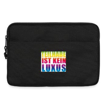 Teilhabe ist kein Luxus - Laptoptasche 13" - Schwarz - Vorne