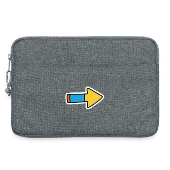 Comic Arrow Direction Right - Laptop bag 13" - heather grey - Front
