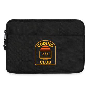 Coding Club Retro Sonnenaufgang Design - Laptoptasche 13" - Schwarz - Vorne