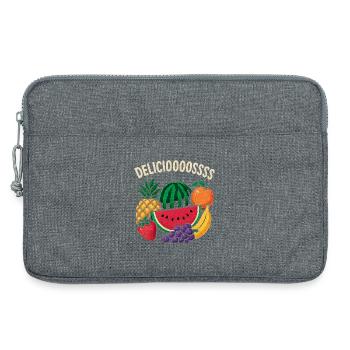 Fröhliche tropische Fruchtspritzer - Laptoptasche 13" - Grau meliert - Vorne