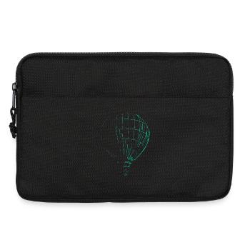Teal Netz-Luftballon Grafik - Laptoptasche 13" - Schwarz - Vorne