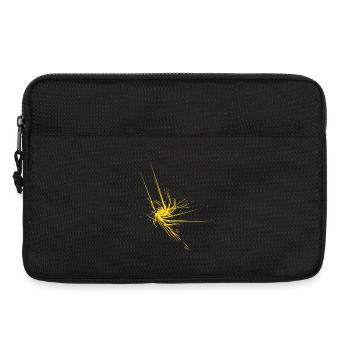 Gelbes Explosionsstern Muster - Laptoptasche 13" - Schwarz - Vorne