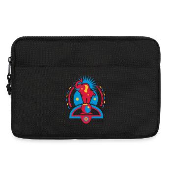 A circus elephant on a ball in the ring - Laptop bag 13" - black - Front