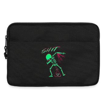 Lustige Skelett - Laptoptasche 13" - Schwarz - Vorne