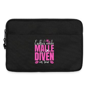 Mallorca Spruch Endlich Wieder Malle Diven On Tour - Laptoptasche 13" - Schwarz - Vorne