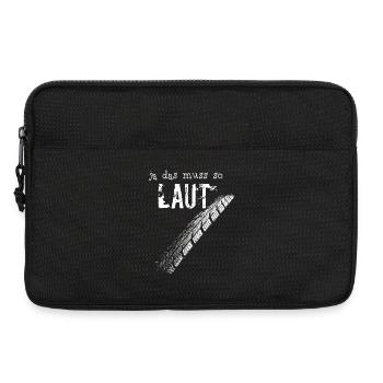 Ja das muss so laut - Motorrad / weiß - Laptoptasche 13" - Schwarz - Vorne