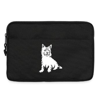 Cairn Terrier "Black Edition" - Laptoptasche 13" - Schwarz - Vorne