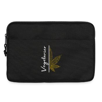 Vegetarian / cannabis / cannabis leaf / hemp - Laptop bag 13" - black - Front