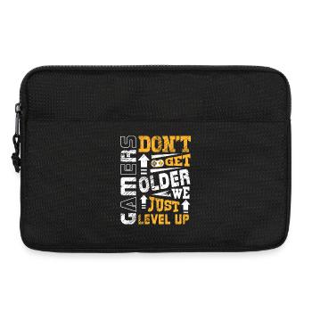 Les gamers ne vieillissent pas, nous montons de niveau - Sacoche pour ordinateur portable 13 pouces - noir - Devant
