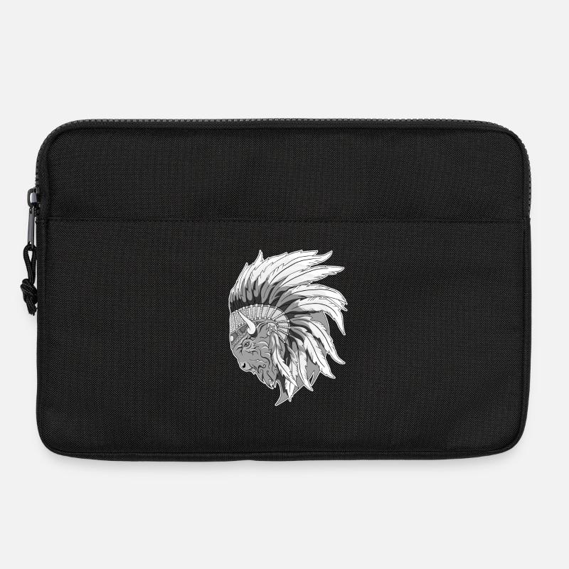 Buffalo head - Laptop bag 13" - black
