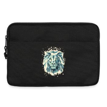 Lion - Tête de lion - Wildkatze Safari - Sacoche pour ordinateur portable 13 pouces - noir - Devant