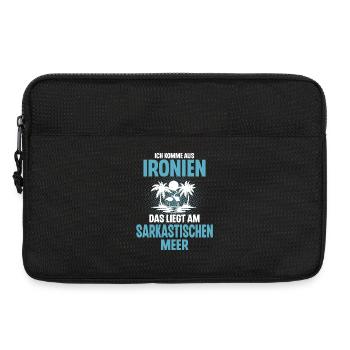 Ich Komme Aus Ironien Das Liegt Am Sarkastischen - Laptoptasche 13" - Schwarz - Vorne