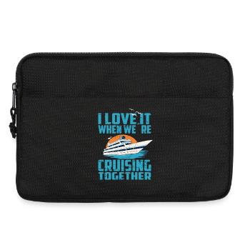 I love it when we cross together - Laptop bag 13" - black - Front