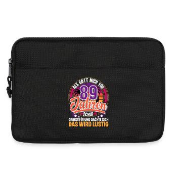 89. Geburtstag Als Gott Mich Schuf Vor - Laptoptasche 13" - Schwarz - Vorne