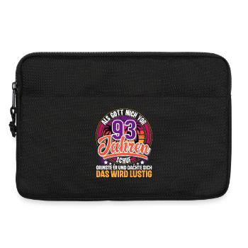 93. Geburtstag Als Gott Mich Schuf Vor - Laptoptasche 13" - Schwarz - Vorne