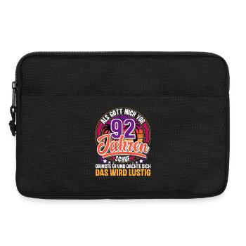 92. Geburtstag Als Gott Mich Schuf Vor - Laptoptasche 13" - Schwarz - Vorne