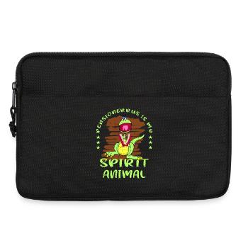 Pensioner Dinosaurus - Laptop bag 13" - black - Front