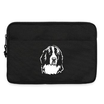 Tête Landseer « Black Edition » - Sacoche pour ordinateur portable 13 pouces - noir - Devant