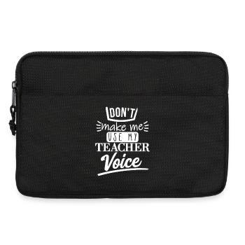 don't make me use it (weiß) - Laptoptasche 13" - Schwarz - Vorne