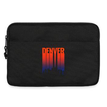 Denver Skyline Sonnenuntergang Gradient - Laptoptasche 13" - Schwarz - Vorne