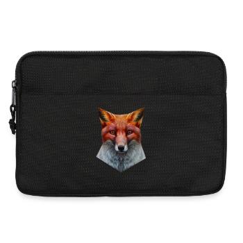 Tête de renard - Sacoche pour ordinateur portable 13 pouces - noir - Devant