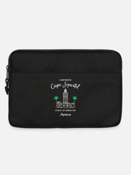 Marokko, Leuchtturm Kap Spartel, Gibraltar - Laptoptasche 13" - Schwarz