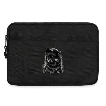 Spitz nain à casquette - Sacoche pour ordinateur portable 13 pouces - noir - Devant