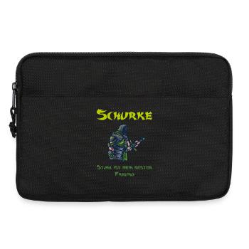 Stahl trifft auf Schatten | Das Schurken-Design - Laptoptasche 13" - Schwarz - Vorne