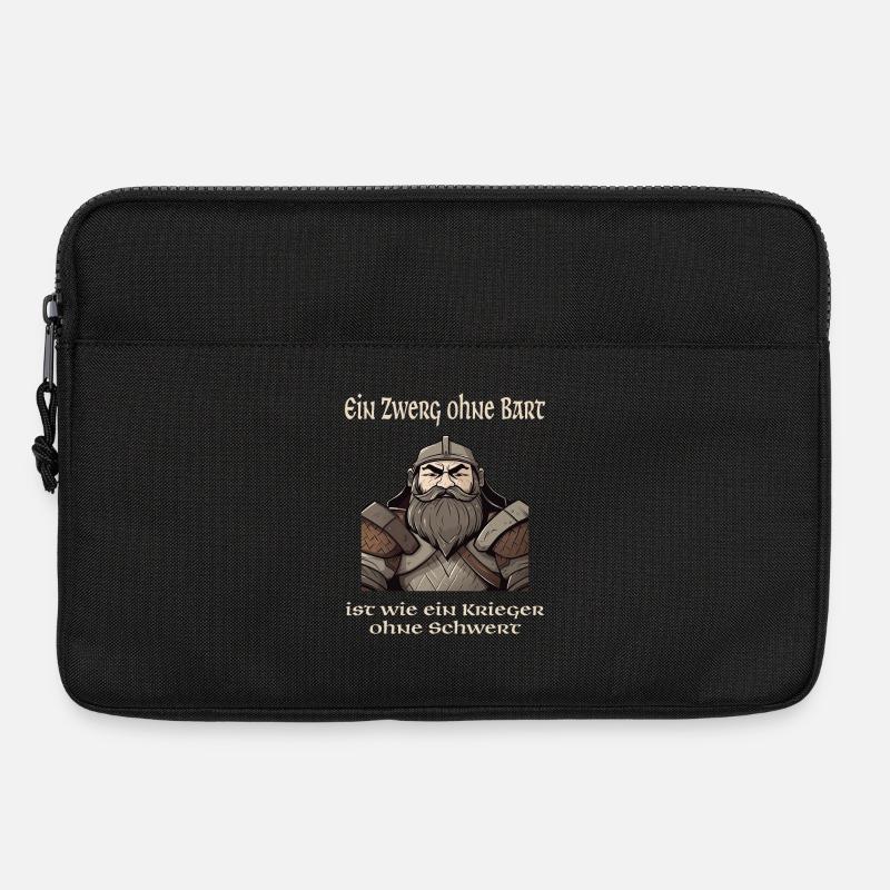Zwergen Design - Stolz und Kraft der Zwerge - Laptoptasche 13" - Schwarz