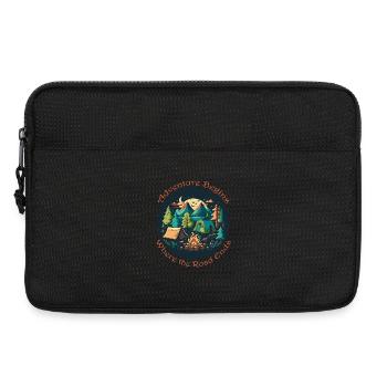 Abenteuer Beginnt Am Pfadende - Laptoptasche 13" - Schwarz - Vorne