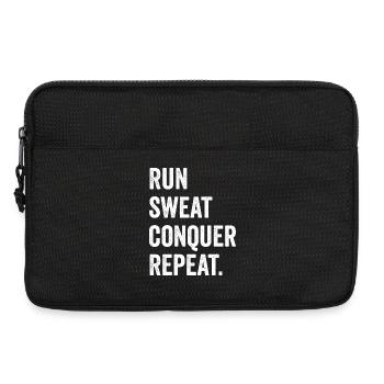 Courir. Sueur. Conquérir. Répéter. - Sacoche pour ordinateur portable 13 pouces - noir - Devant