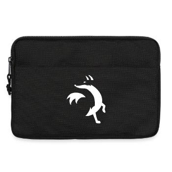 Esquisse du renard blanc - Sacoche pour ordinateur portable 13 pouces - noir - Devant