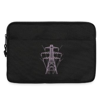 Silhouette de poteau électrique blanc - Sacoche pour ordinateur portable 13 pouces - noir - Devant