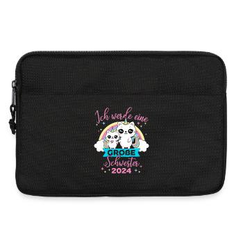 Katze Große Schwester 2024 Baby Schwangerschaft - Laptoptasche 13" - Schwarz - Vorne