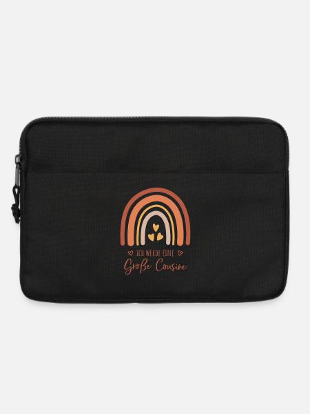 Ich werde eine große Cousine / Boho Regenbogen - Laptoptasche 13" - Schwarz