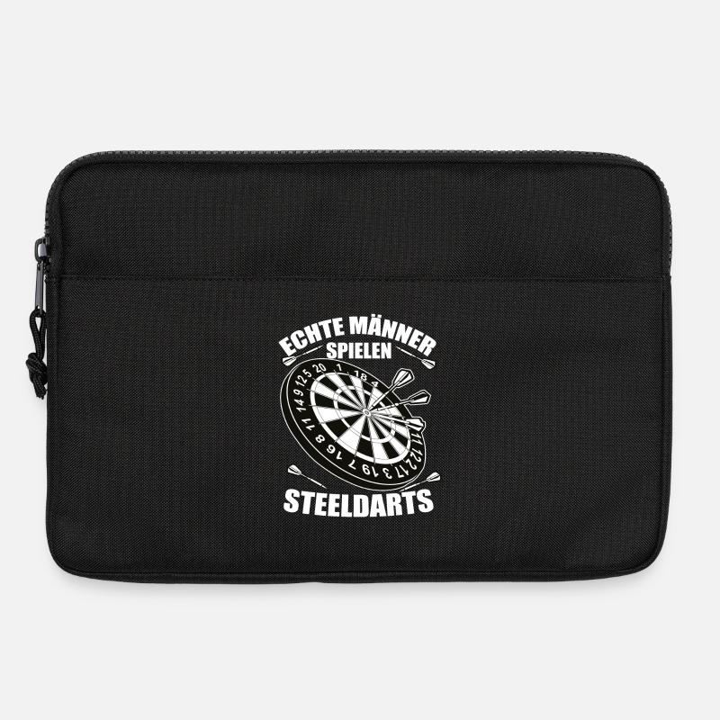 Echte Männer Spielen SteelDarts - Laptoptasche 13" - Schwarz