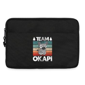Okapi das Juwel des Dschungels - Laptoptasche 13" - Schwarz - Vorne