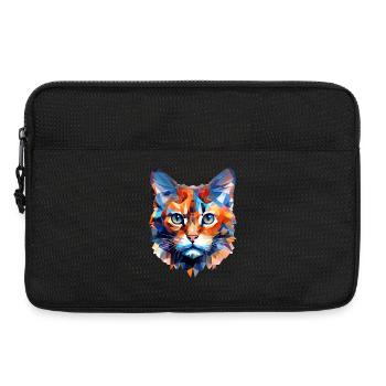 Cat, Polygon, Cats, Tomcat, Domestic Cat, Shorthair - Laptop bag 13" - black - Front